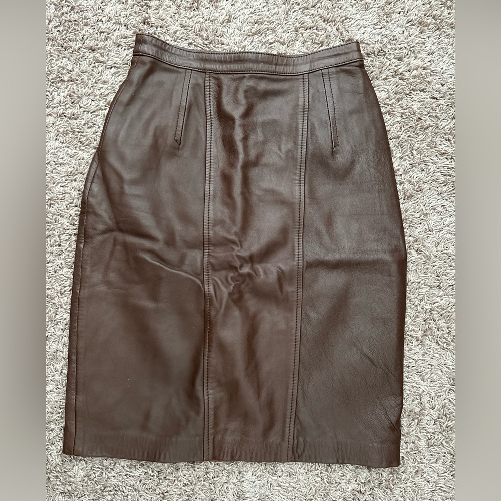 Vintage Lowell And Whitney Genuine Leather Skirt